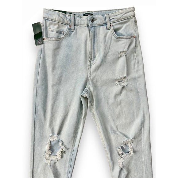 Wild Fable Highest Rise Mom Distressed Jeans 90s retro grunge light wash - Picture 2 of 8